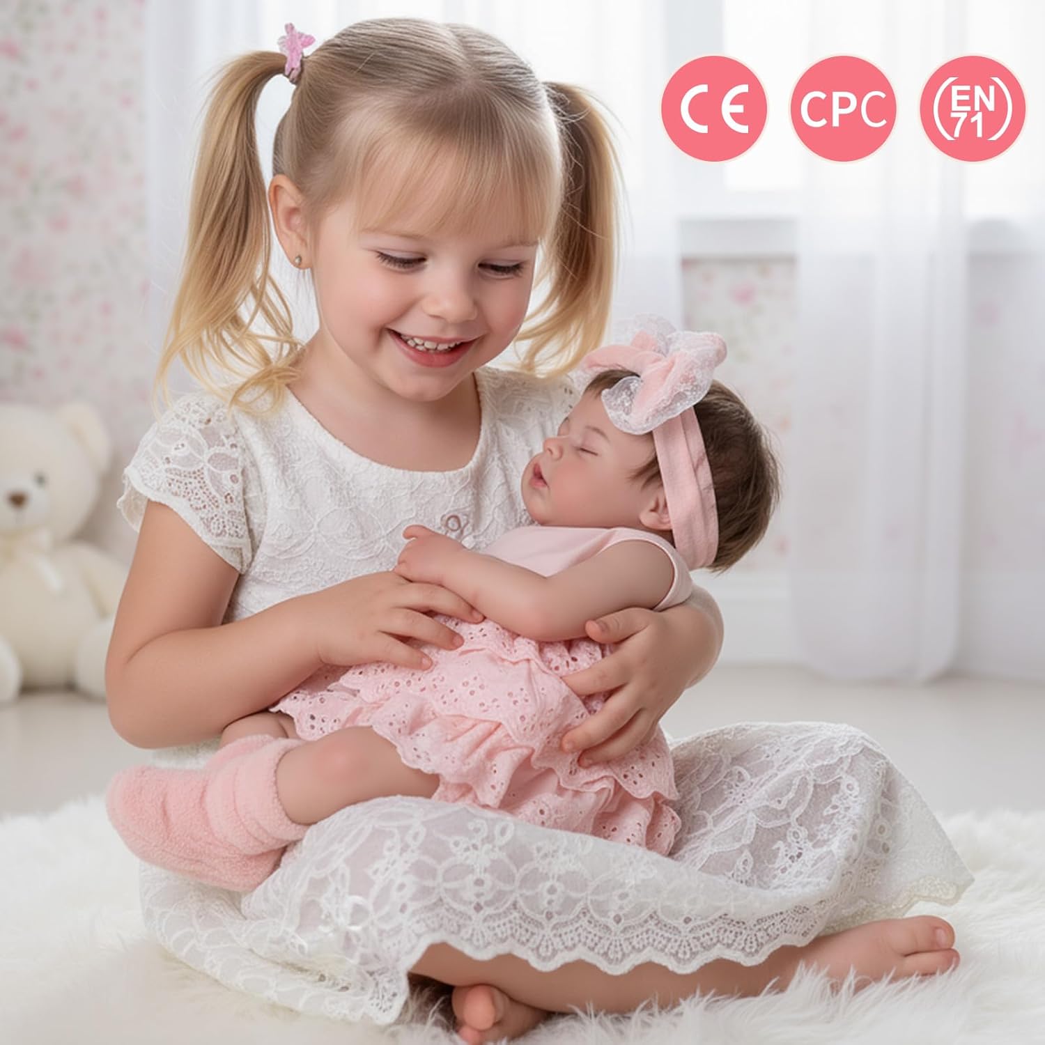 BABESIDE Lifelike Reborn Baby Dolls - 20 Inch Cute Realistic Newborn Baby Doll Sleeping Real Life Baby Dolls Girls with Accessories Set Gift Box for Kids Age 3+