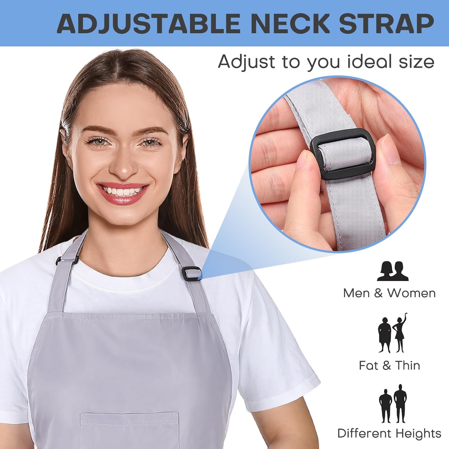 Noverlife Hair Stylist Apron with Large Pockets, Gardening Cooking Aprons Hairdresser Dog Grooming Apron for Kitchen Home - Image 2