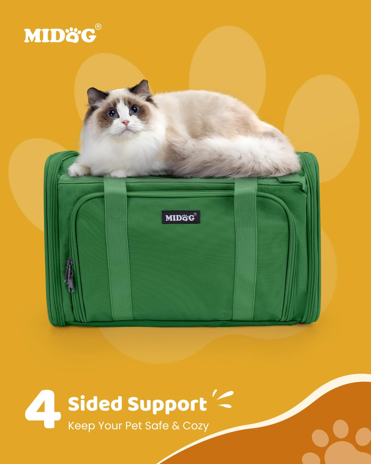 MIDOG Cat Carrier Soft for Small to Medium-Sized Cats,Up to 25 Lbs, TSA Airline Approved Soft Sided Pet Carrier - image 7