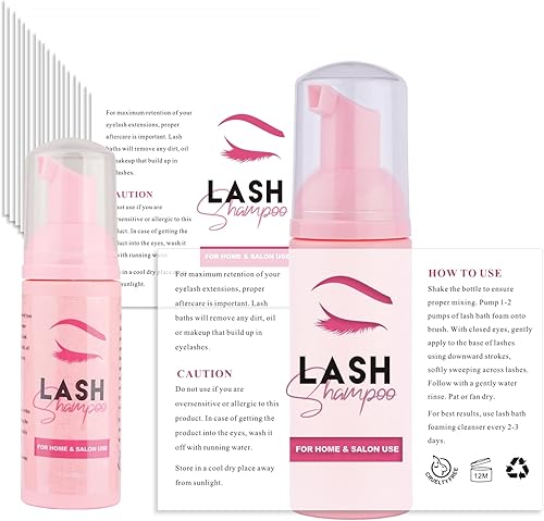 50 etiquetas adhesivas para champú de pestañas para botella, calcomanías de extensión de pestañas para bomba de espuma, botellas, pestañas de baño,