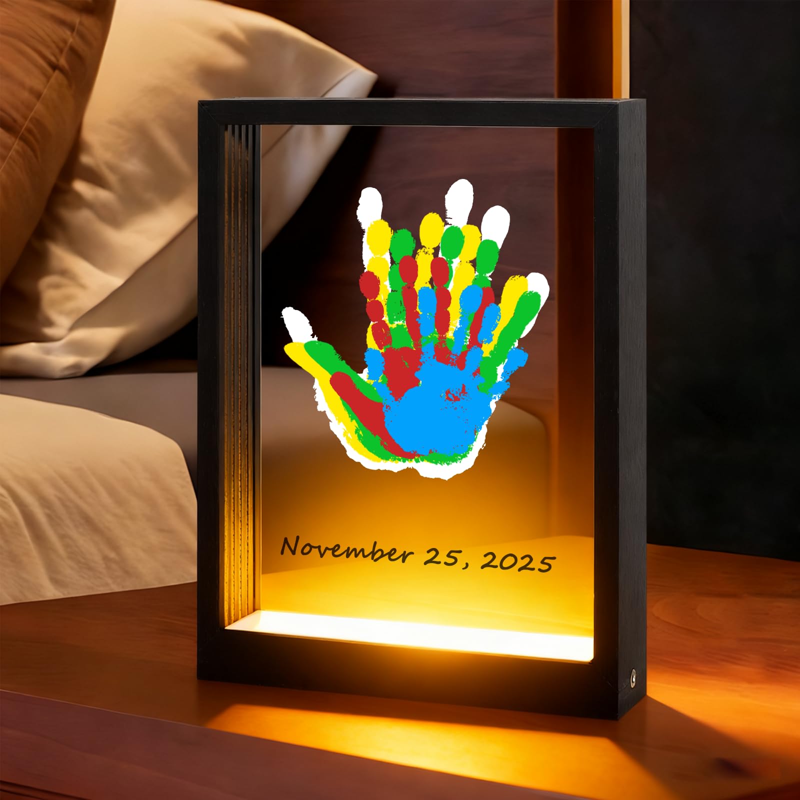 Photo 1 of Bixinyo Family Handprint Kit with Light, Black