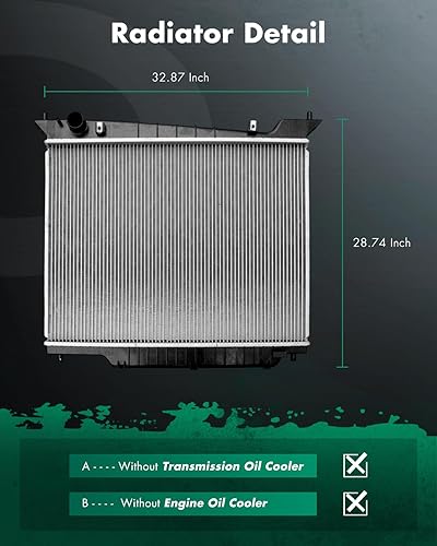 Vista 689 de SCITOO Reemplazo completo del radiador de aluminio para 1993-1998 para Toyota para T100 2.7L 3.0L 3.4L 2090 Radiador
