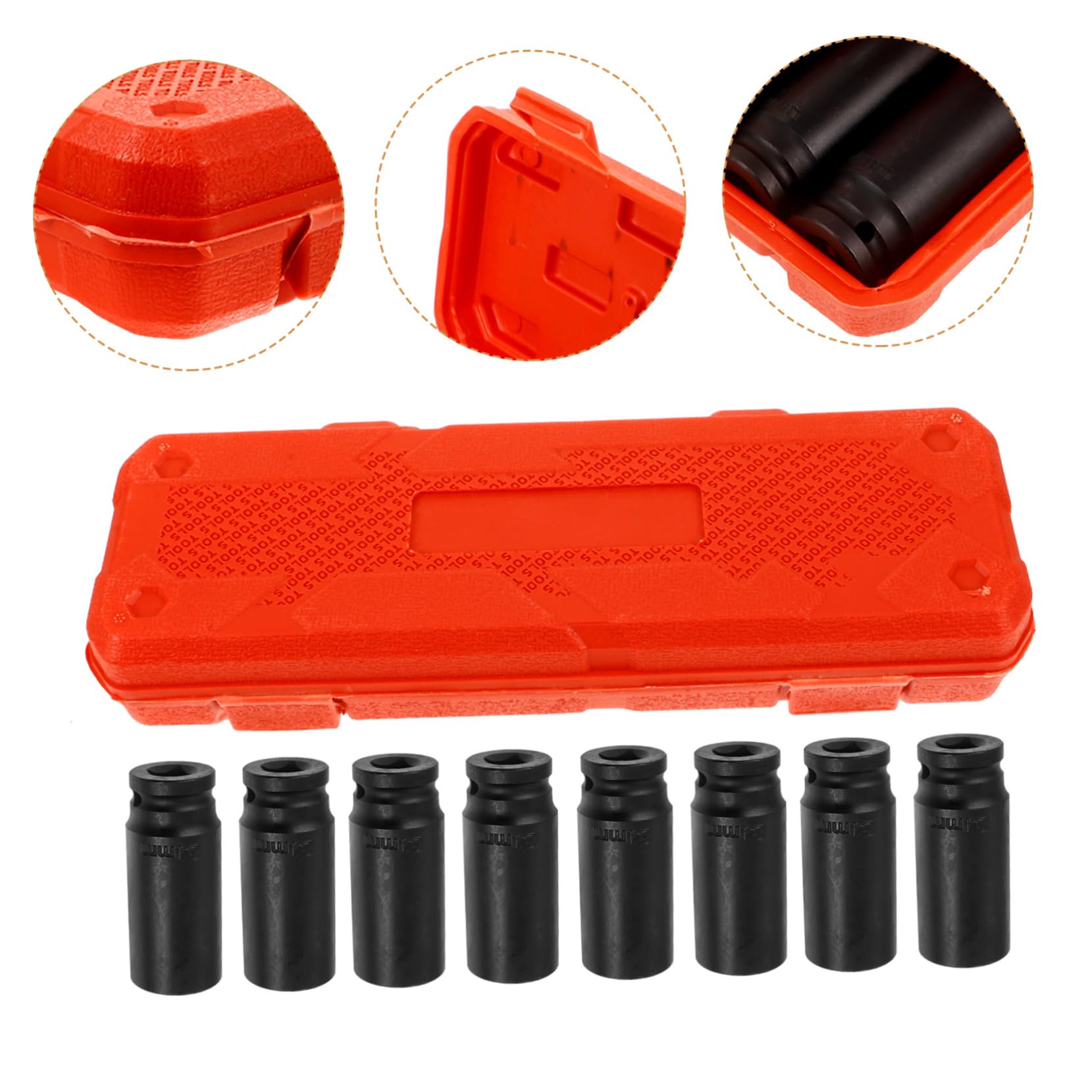 Juego de Vasos de Impacto Profundos Métricos 1/2 Pulgada 10 Piezas