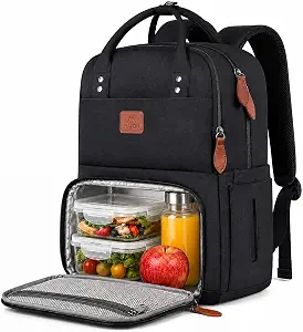 Matein Lunch Backpack for Women, 15.6 Inch Laptop Bookbag with Insulated Lunch Box