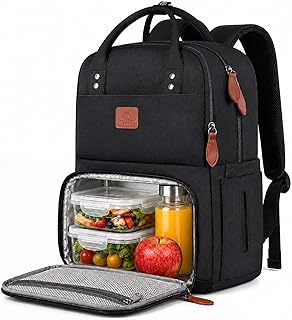 MATEIN Lunch Backpack for Women, 15.6 Inch Laptop Backpack with Lunch Box