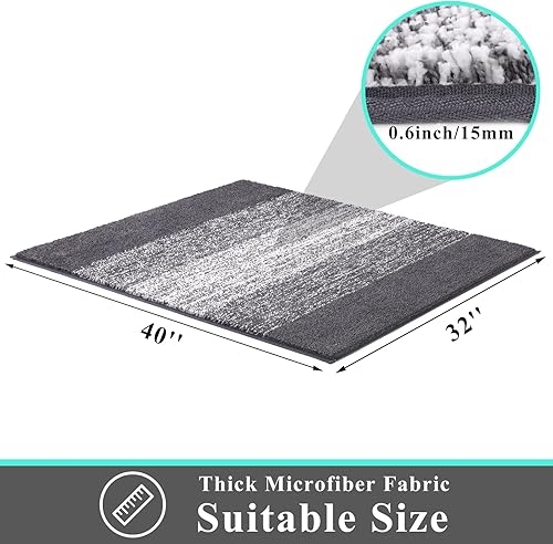 Miniatura 46 de Vaukki Tapete para puerta de entrada, antideslizante, absorbente, atrapador de lodo, tapete para el interior, tapete lavable para puerta de entrada