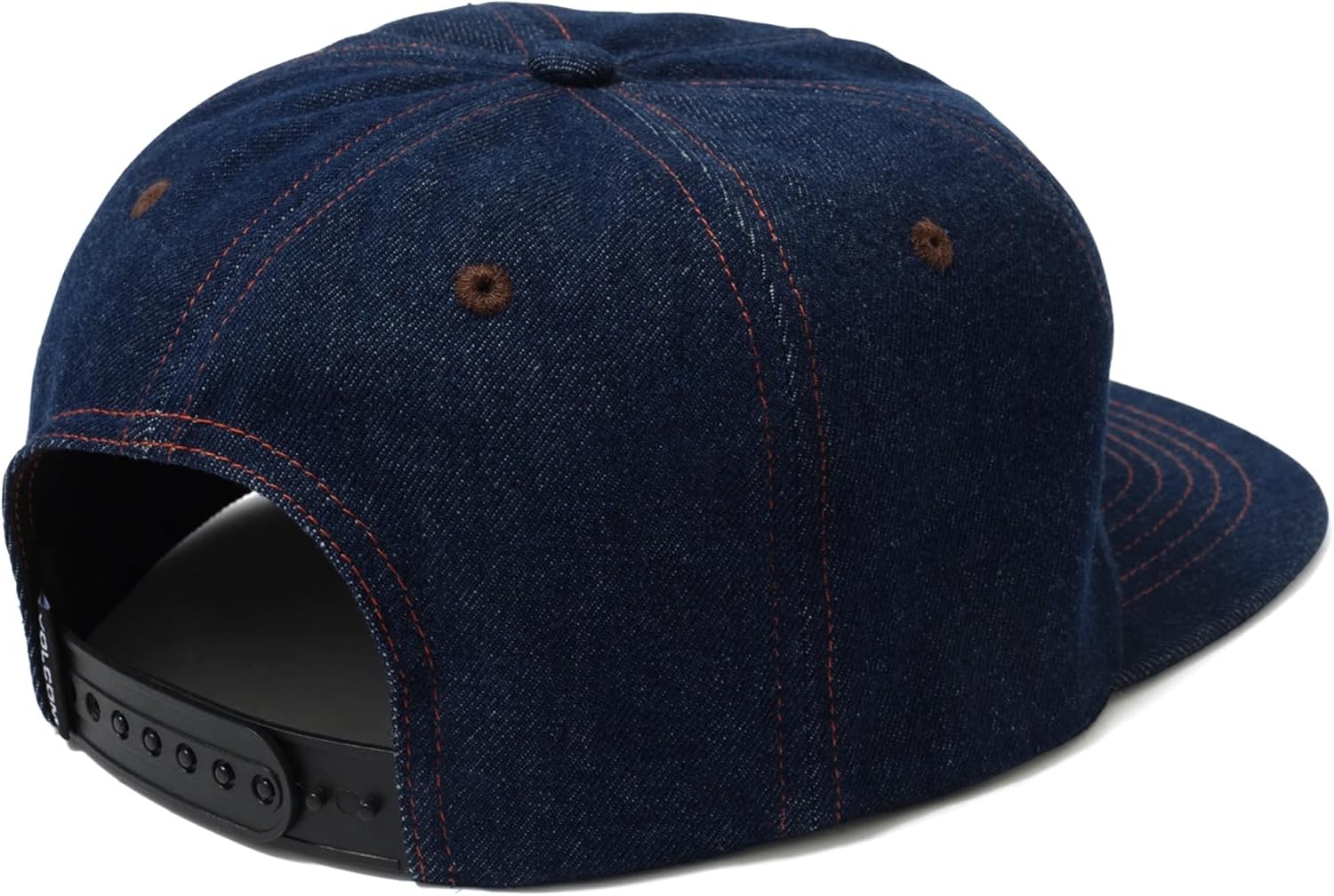 Volcom Men's Work Hat - Graphic, Unstructured, Denim, Adjustable Back, Snapback Closure, DUST Bowl Indigo, One Size