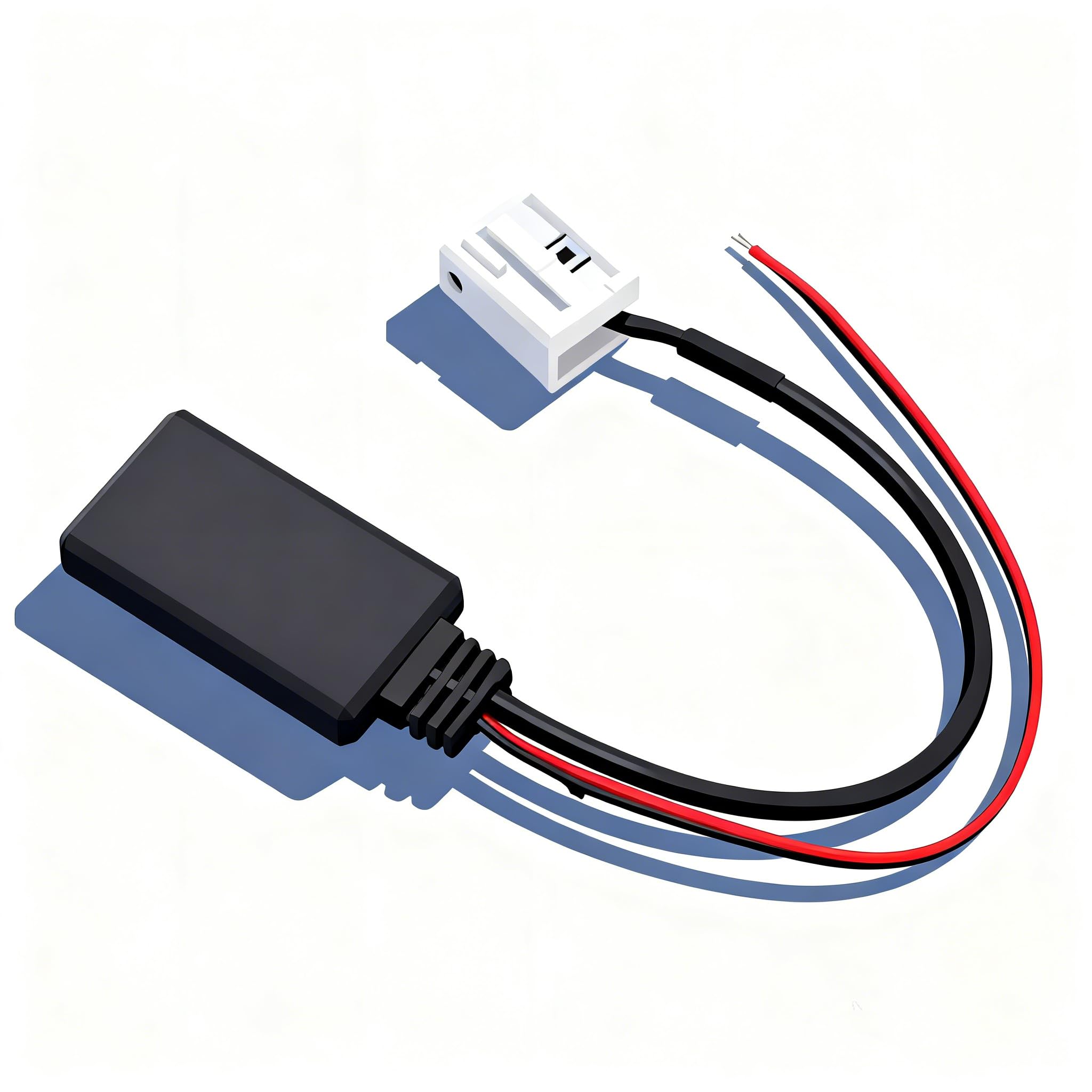 Adaptador Bluetooth Coche 12 Pines para Radio RD4 | Cable auxiliar compatible con Citroën C2-C8, módulo transmisor inalámbrico para Peugeot 207-807, material ABS , d