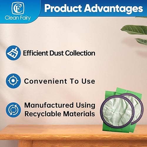 Miniatura 4 de CF Clean Fairy Paquete de 15 bolsas de vacío compatibles con modelos ProTeam Aviation Vac QuietPro BP y Super QuarterVac de repuesto para pieza