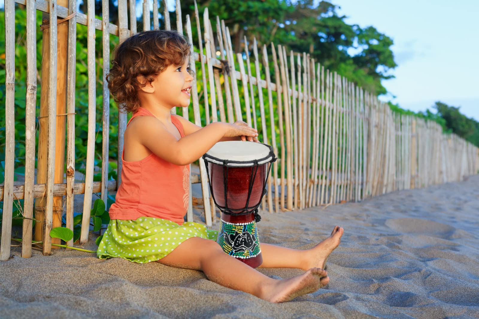 20cm Kinder Djembe Bongo Tartaruga