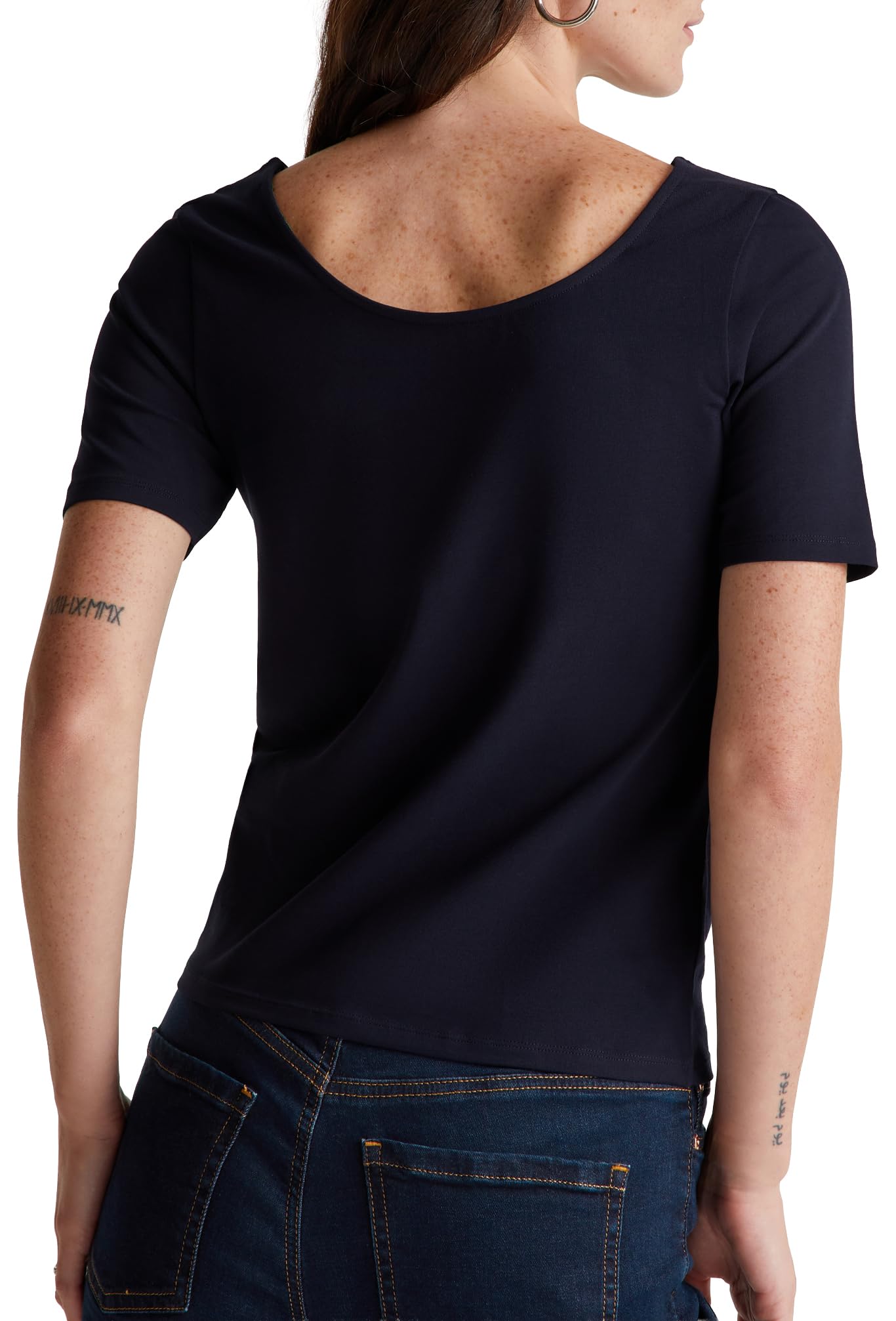 Image secondaire de T-Shirt Réversible Bleu Ajusté United Colors of Benetton - X-Large