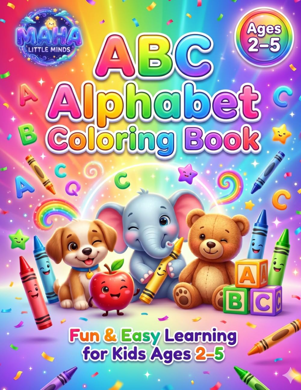 ABC Alphabet Coloring Book: Fun & Easy Preschool Learning Activities for Kids Ages 2–5