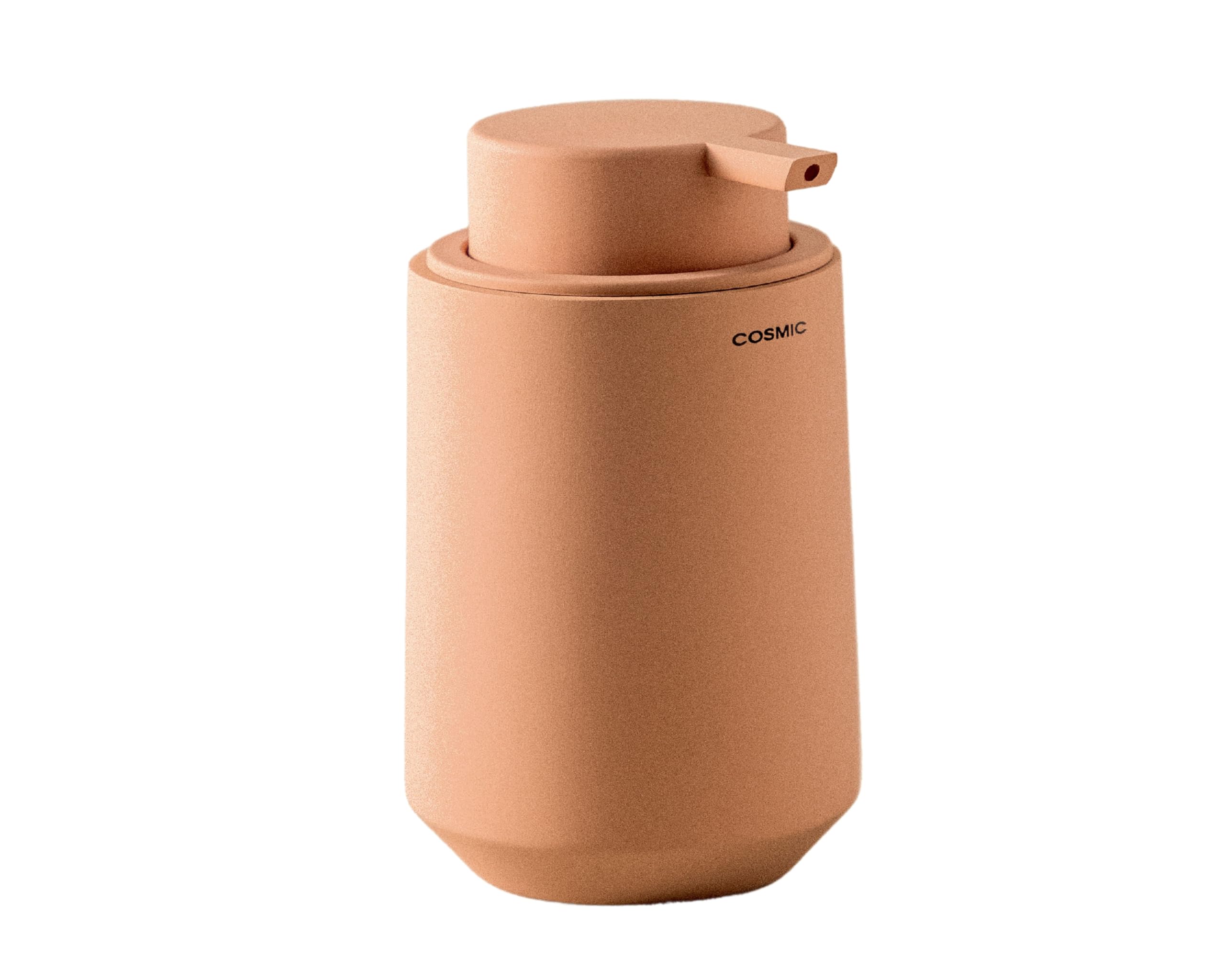 COSMIC Saona Elegant Design Bathroom Soap Dispenser Made of Resin. Countertop Soap Dish for Bathroom and Kitchen with Soft Touch. 350 ml Refillable Accessory in Blossom Color