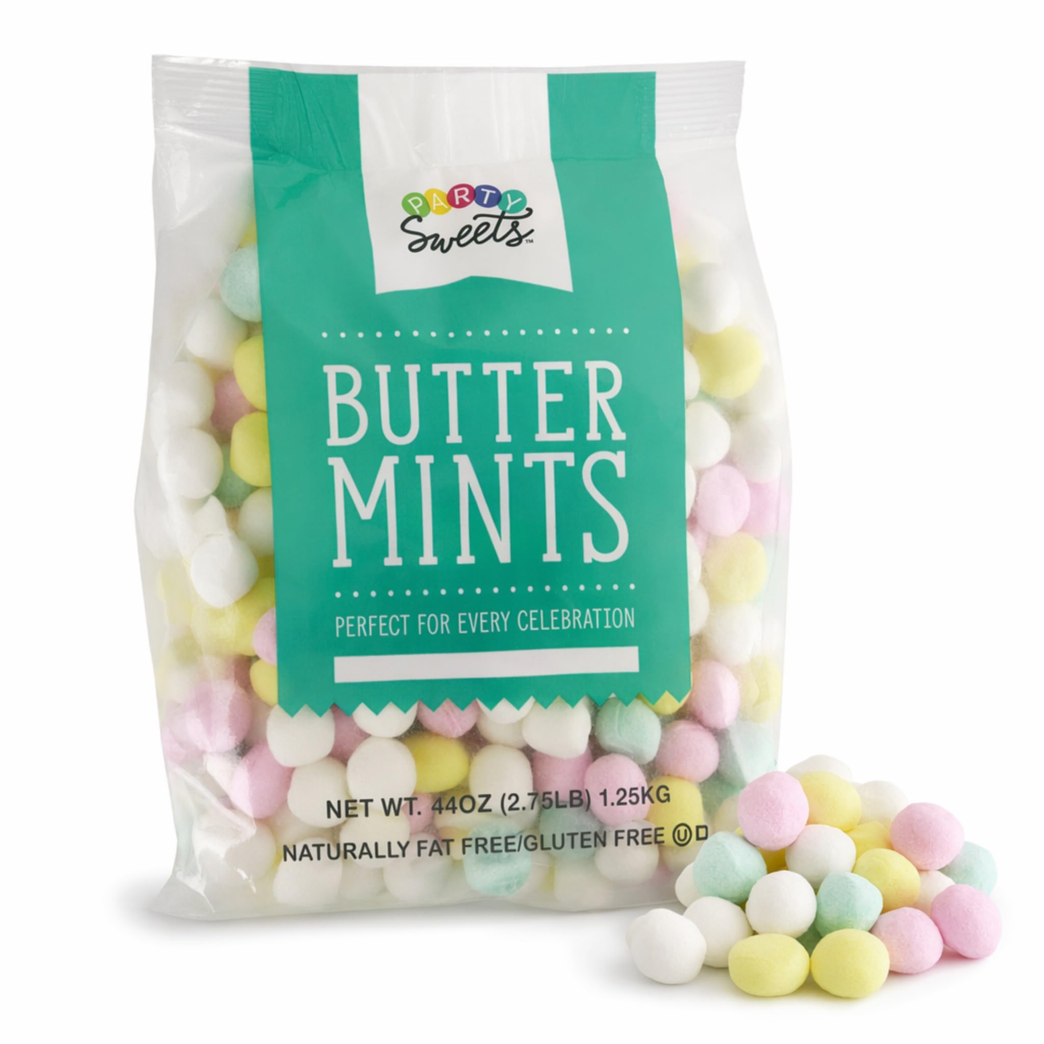 Party Sweets Buttermints, Pastel 2.75lb, Approx 350 Pieces | Gluten Free & Kosher, Quality you can taste, Taste the difference today!, Gluten Free, Fat Free, Kosher and no Trans Fat
