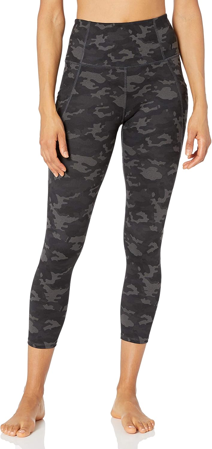 Core 10 Women's All Day Comfort High-Waist Side-Pocket 7/8 Crop Yoga Legging