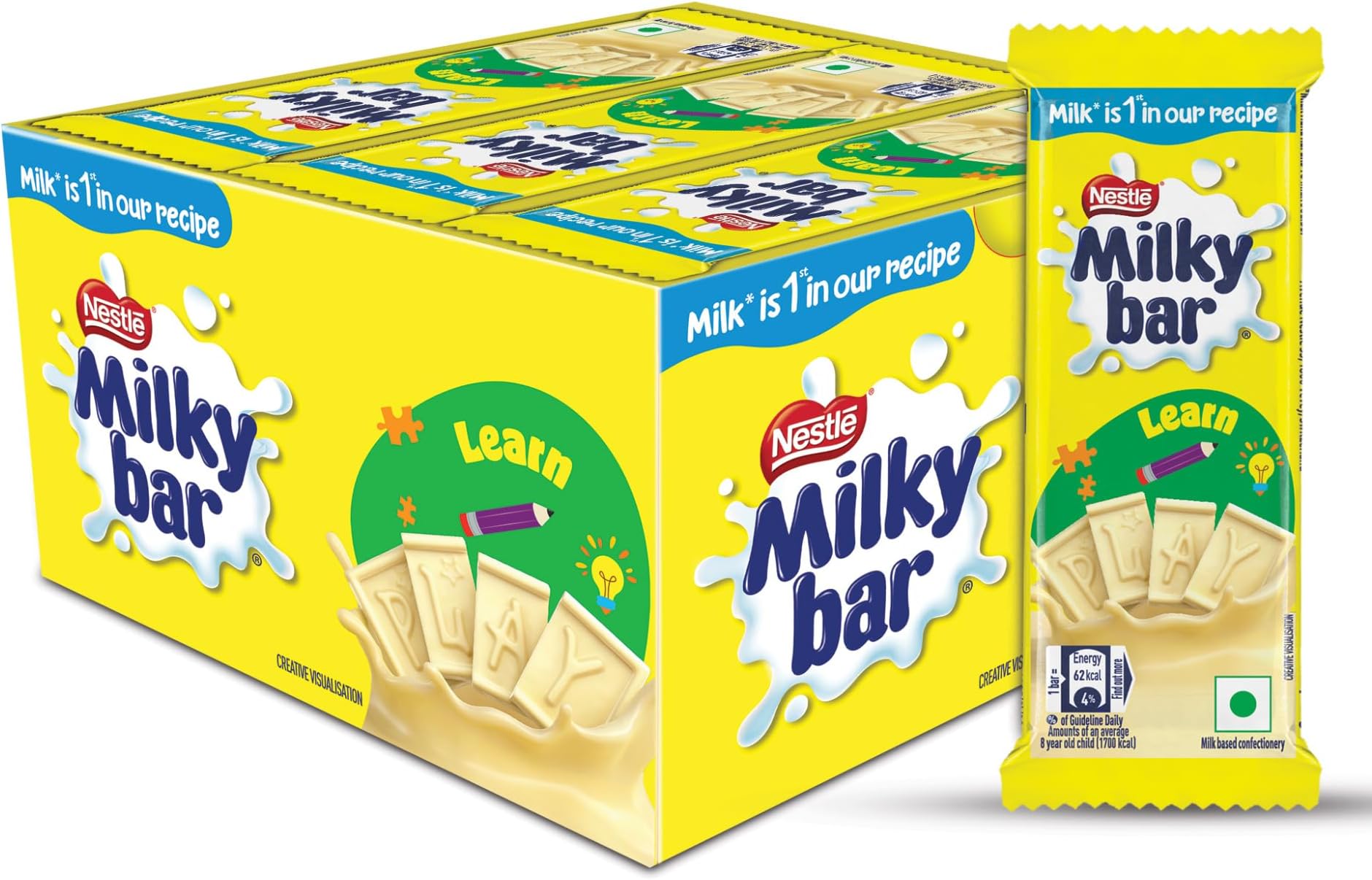 Yummy Creamy Treat, Made with Milk, (30 Units x 12.5g), Pack of 2, 750g, Box
