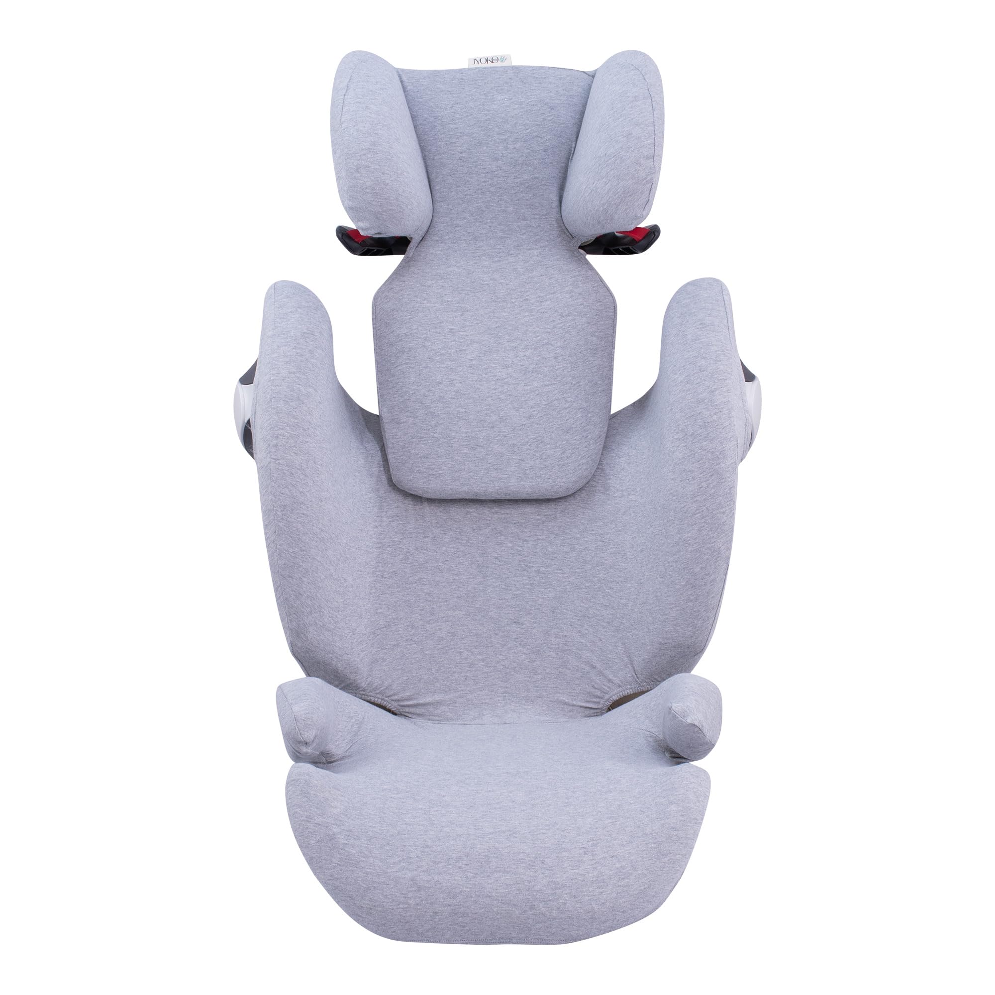 JYOKO KIDS Rivestimento per seggiolino auto in cotone compatibile con Cybex Solution M e Pallas B - Fix (Grey Stone)