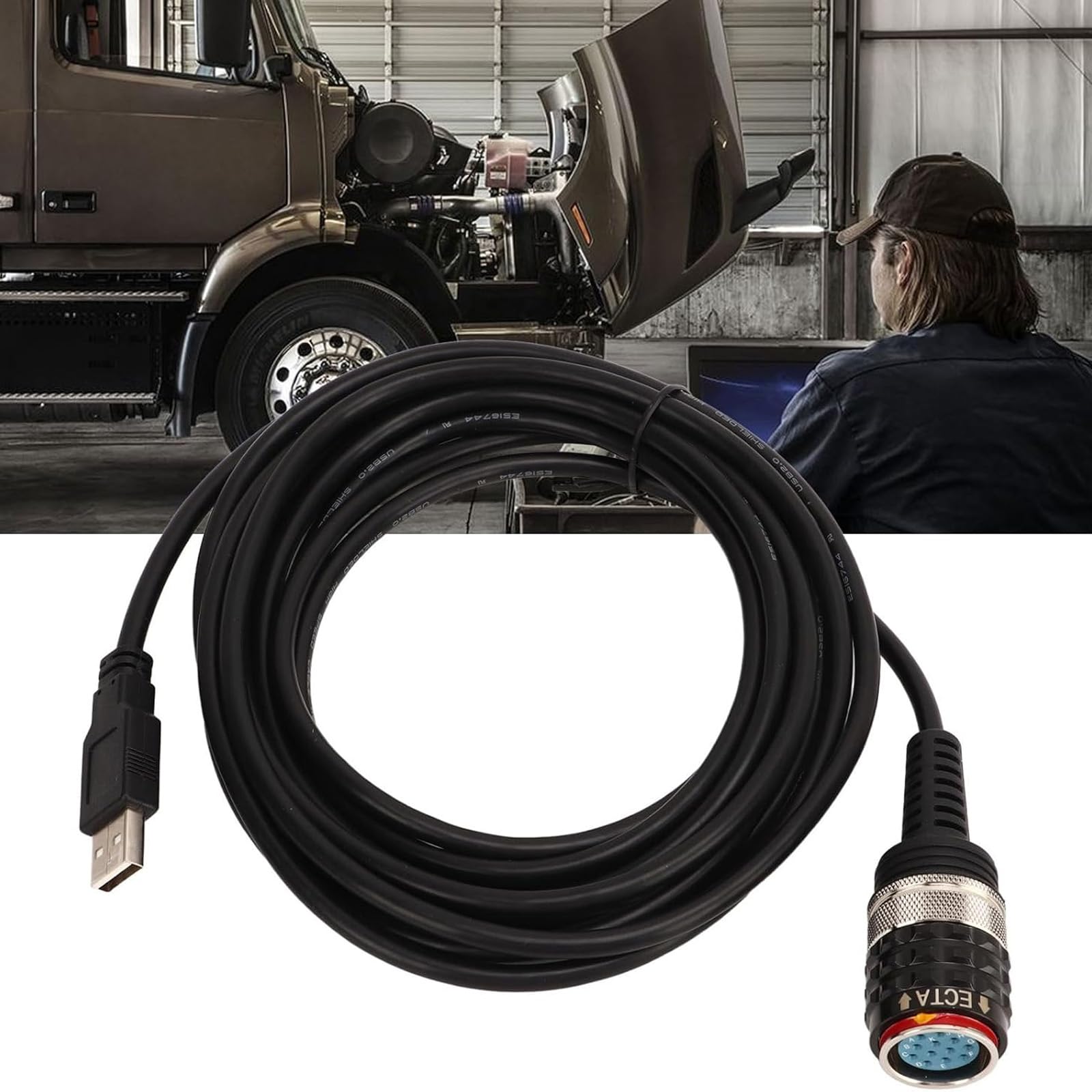 Narzędzie diagnostyczne ciężarówki wymiana kabla profesjonalny przewód USB przewód danych rejestrowanie danych kabel 88890305 Parametr samochodowy