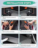 Vista 485 de Powerty Cubierta de Carga para Accesorios Kia Sportage 2023-2025 2026, Textura de Lona Cubierta Retráctil para Maletero Trasero de Carga de Equipaje