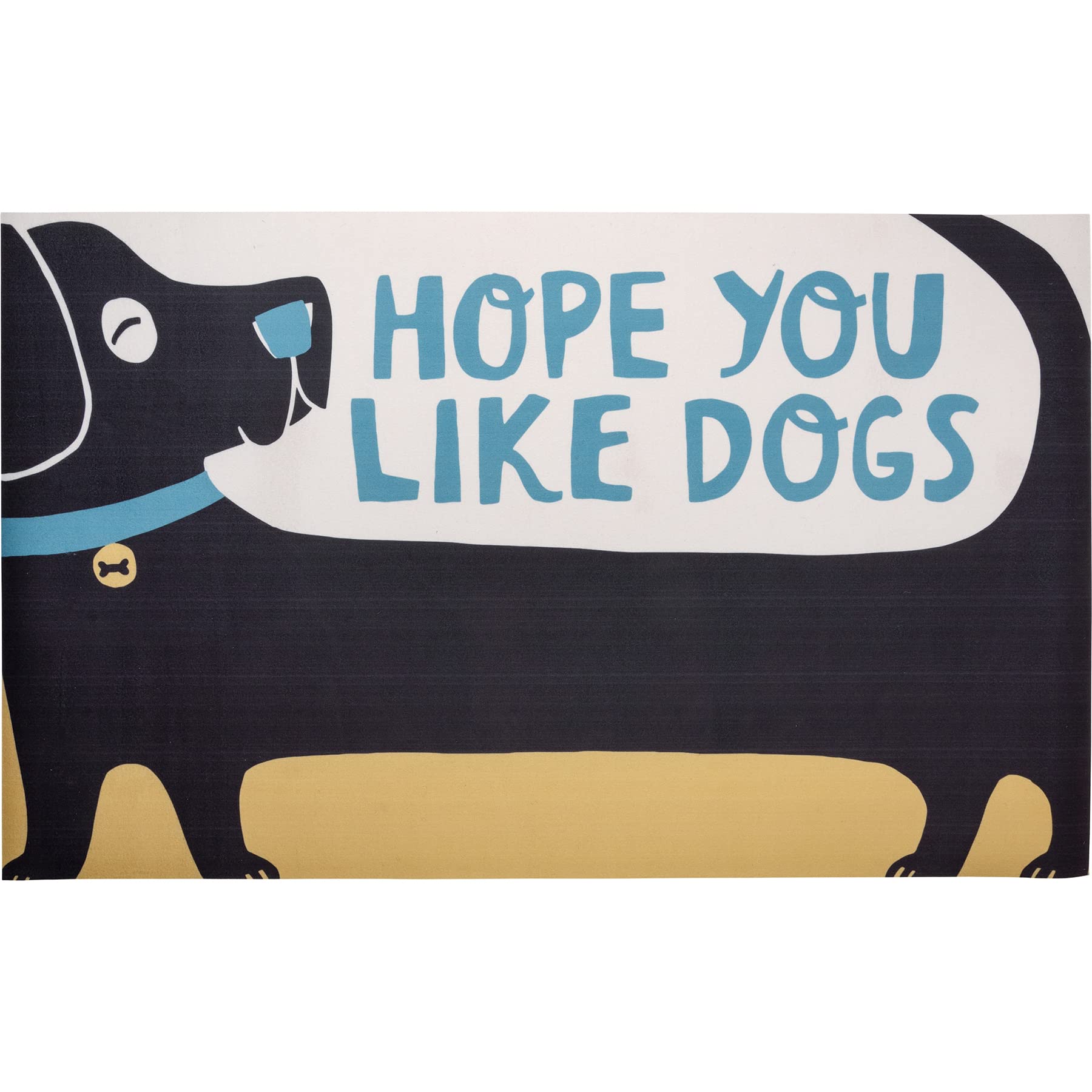 Tapis décoratif original idée cadeau crémaillère propriétaires chiens