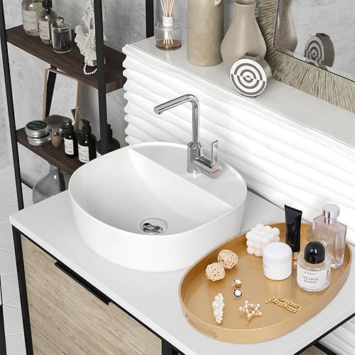 Miniatura 49 de MAONAME Bandeja decorativa, bandeja negra con asas, bandejas de mesa auxiliar, bandejas cuadradas de plástico para otomana, baño, cocina, 13 x 13 x