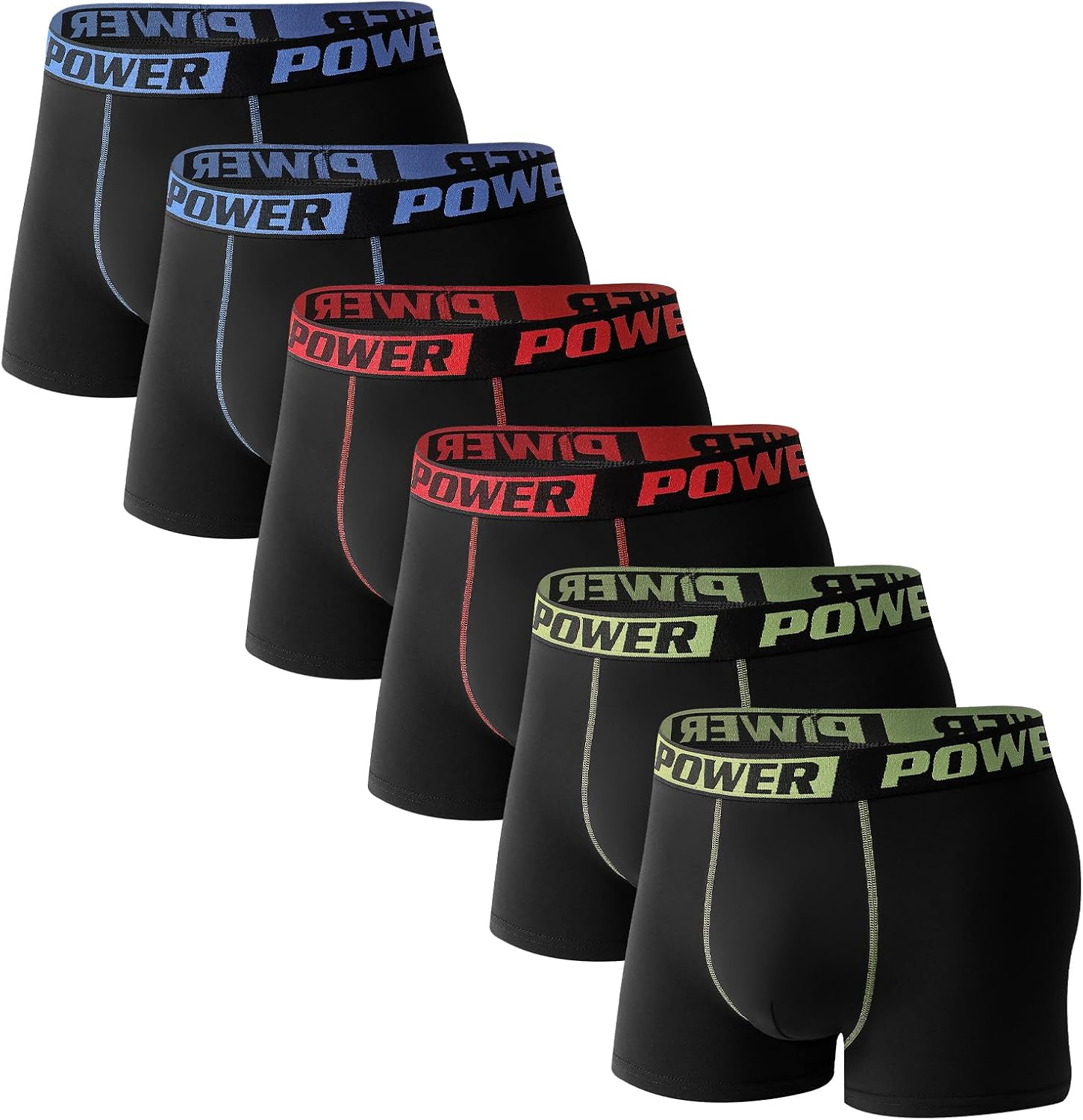 HOOFESAN Men's Boxer Briefs Underwear Pack Soft Breathable Stretch Trunks Moisture-Wicking Comfort Underpants 6 Pack