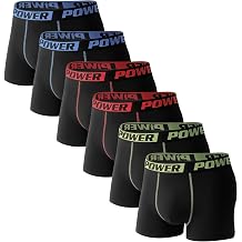 HOOFESAN Mens Boxer Briefs Underwear Pack Soft Breathable Stretch Trunks Moisture-Wicking Comfort Underpants 6 Pack