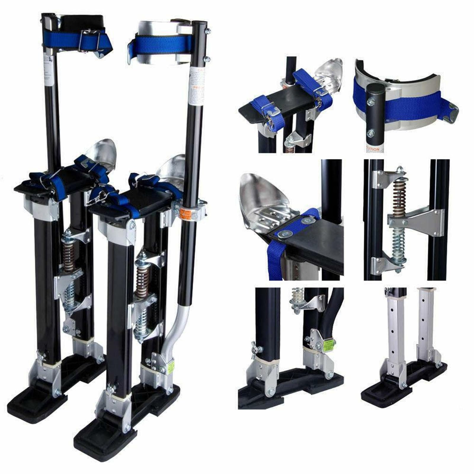 Trampoli da Lavoro, trampoli per cartongesso, attrezzo di Sollevamento per intonacatura Regolabile, trampoli per nastratura in Alluminio per cartongesso, Camminata, nastratura (80)