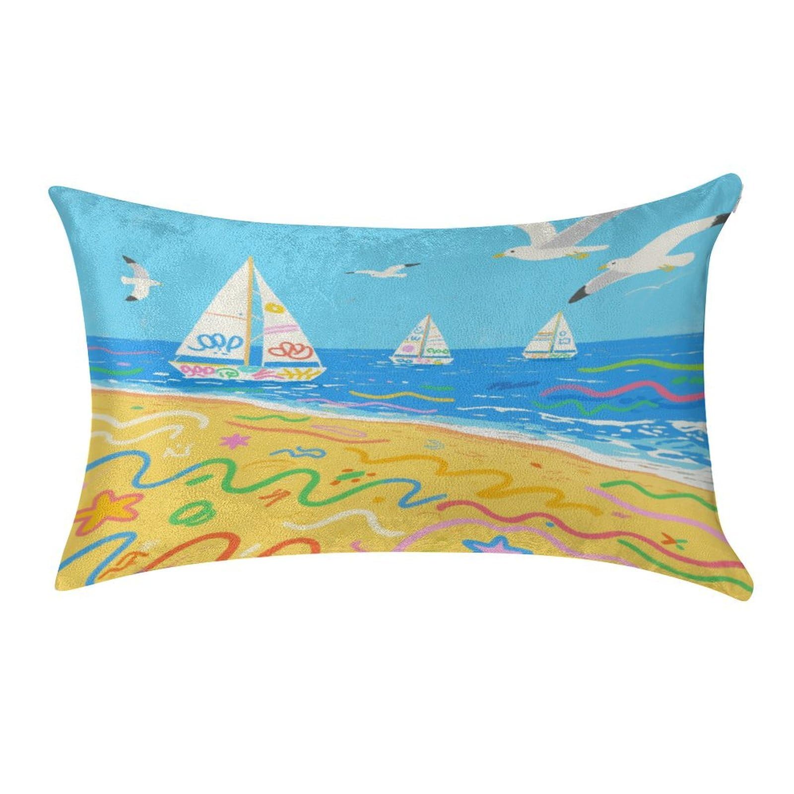 Fekiloot Style Graffiti Beach Pillow Covers Home Decor Pillow Cases