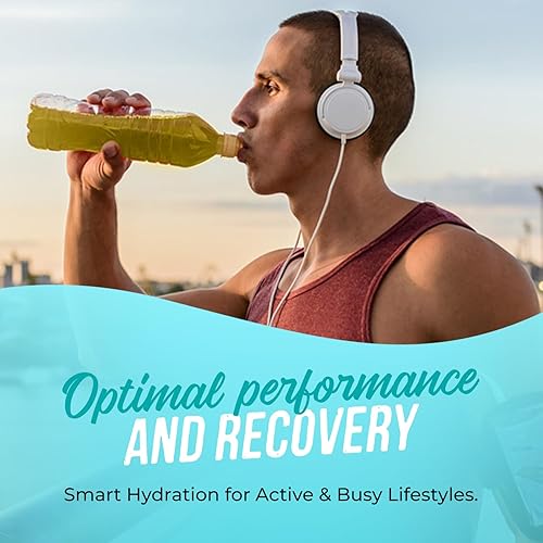 Miniatura 66 de JUNP Paquetes de electrolitos en polvo sin azúcar para agua, paquetes de hidratación instantánea con sal y potasio, cero calorías, sin