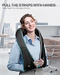 ALLJOY Shiatsu Massage du dos et du cou avec chaleur, tissu électrique profond 3D Oreiller de massage pour épaule, jambes, pied et corps, cadeaux de détente pour les femmes hommes maman papa