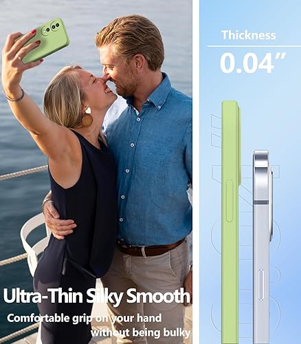 Miniatura 3 de Compatible con Honor 70 Funda de silicona líquida verde oscuro, suave al tacto Honor 70 funda delgada de silicona a prueba de golpes (verde)