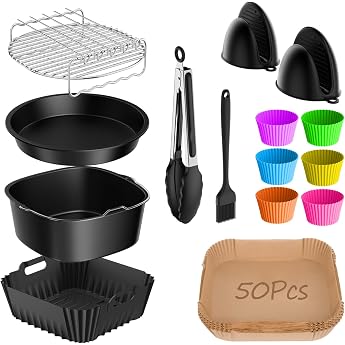 15-Teiliges Hei luftfritteuse Zubeh r f r Cosori Turboblaze 6LCosori XXL 55L 62LCOSORI Turbo Tower Pro Airfryer Zubeh r Mit Ninja Max Pro AF180EUPhilips Airfryer 2000 Serie 62L NA230 Zubeh r