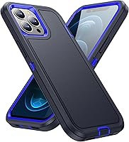 Vista 10 de Funda para iPhone 12 Pro Max para hombres, híbrida a prueba de caídas resistente, resistente, a prueba de golpes, ajuste delgado, funda protectora