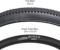 Vista 8 de YUNSCM 2 neumáticos de bicicleta de montaña de 26 pulgadas de 26 x 2.0/50-559 compatibles con neumáticos de bicicleta de 26 x 1.95 26 x 2.0 26 x