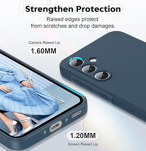 Miniatura 4 de LeYi Funda para Galaxy A35-5G con protector de pantalla de vidrio templado, funda delgada y antiarañazos para Galaxy A35 5G, funda de silicona