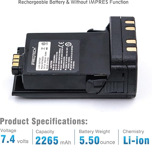 Miniatura 3 de Batería PMNN4403 para Motorola APX7000 APX6000 APX8000 SRX2200N Radio Batería NNTN8930 Pmnn4486a NNTN7038A NNTN7038B 2650mAh