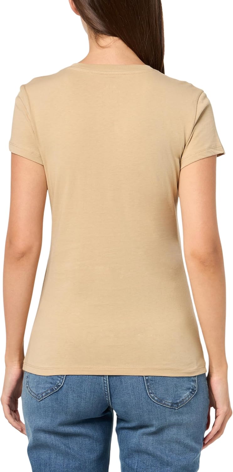 Armani Exchange Womens V Neck Slim Fit Milano Ny Logo Tee - Image 2