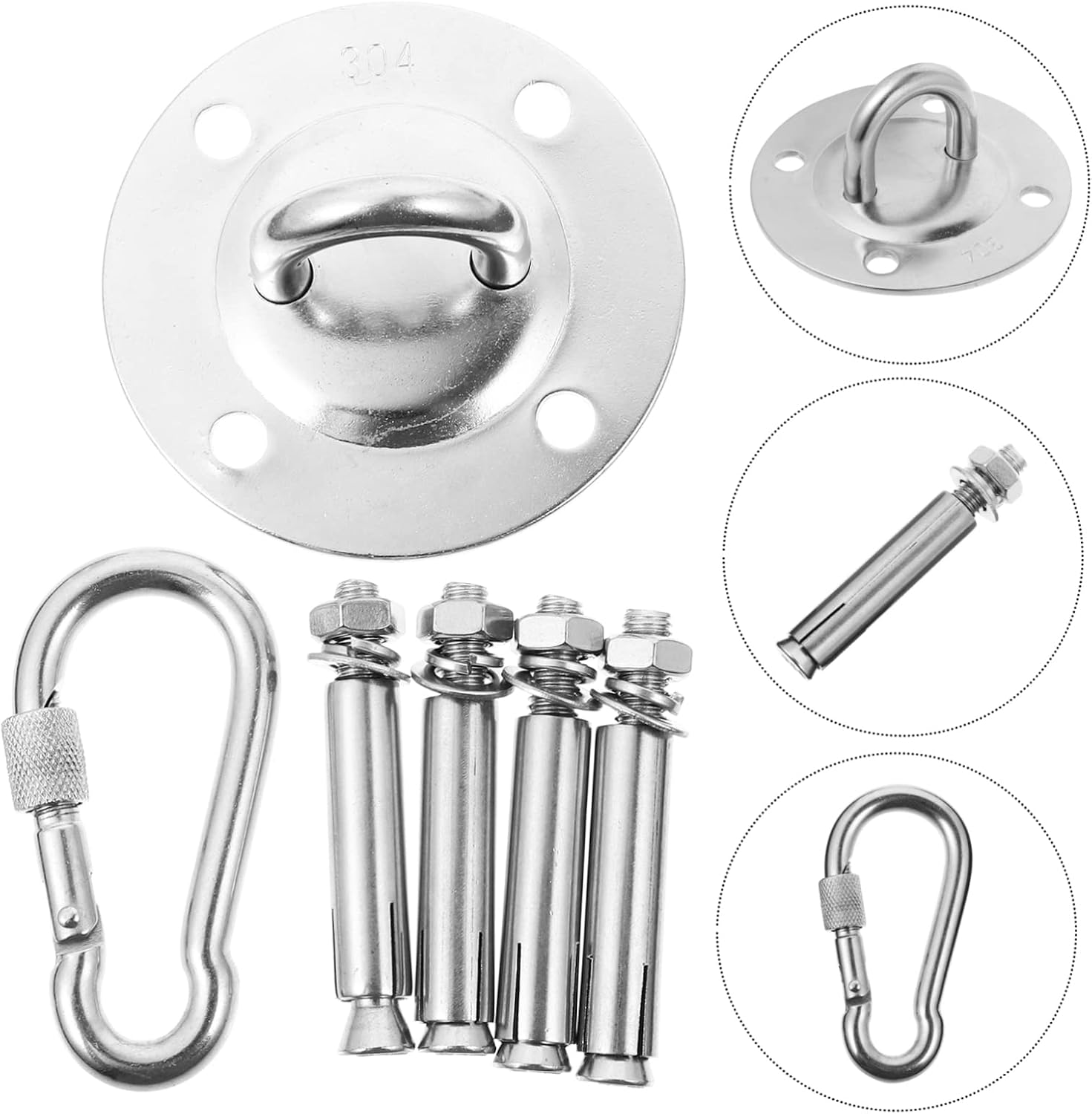 UKCOCO Stainless Steel Yoga Anchor Multi-Function Fitness Hook Exercise Anchor