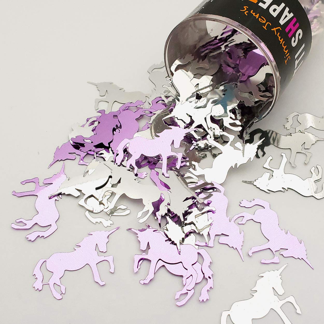 Jimmy Jems Konfetti Einhorn Pink/Silber – 0,5 Unzen Beutel, 30x23 Mm, Für Geburtstage & Kinderpartys