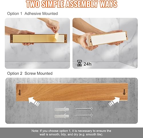 Miniatura 4 de VEVOR Soporte magnético para cuchillos con imán fuerte mejorado, organizador de tiras de cuchillos sin perforar de 16 pulgadas para pared,