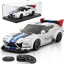 Mould King 27011 Technology Speed Champion Racing Car Building Blocks ACR Sports Car Clamping Blocks Drift Car Building Toy with Acrylic Display Case Model Cars for Collecting (406 Pieces)