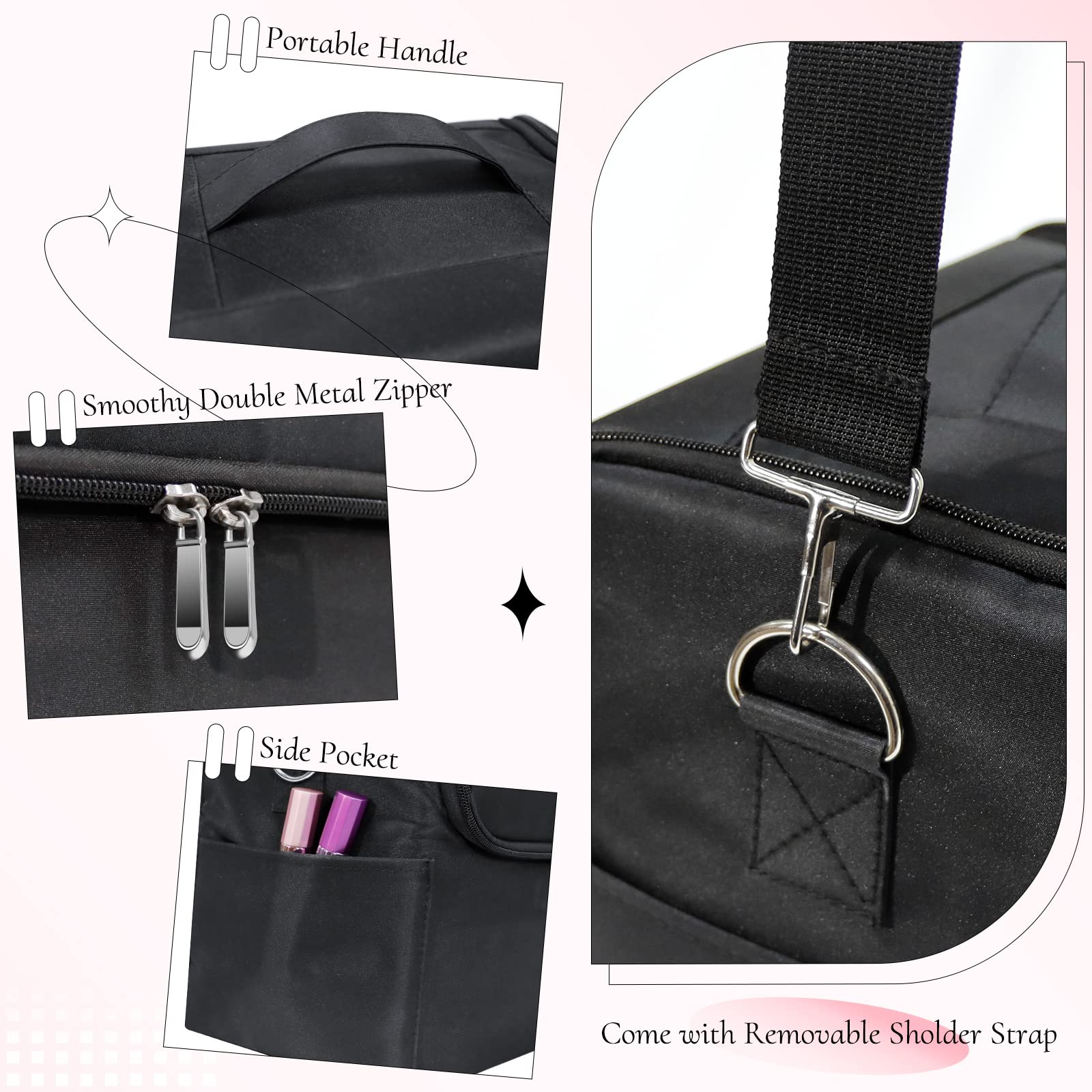 Valigetta Porta Trucchi, Beauty Case Donna Borsa Trucco Professionale Grande, Valigia Make Up Bag Organizer Borsa Estetista Portatrucchi Trousse Makeup