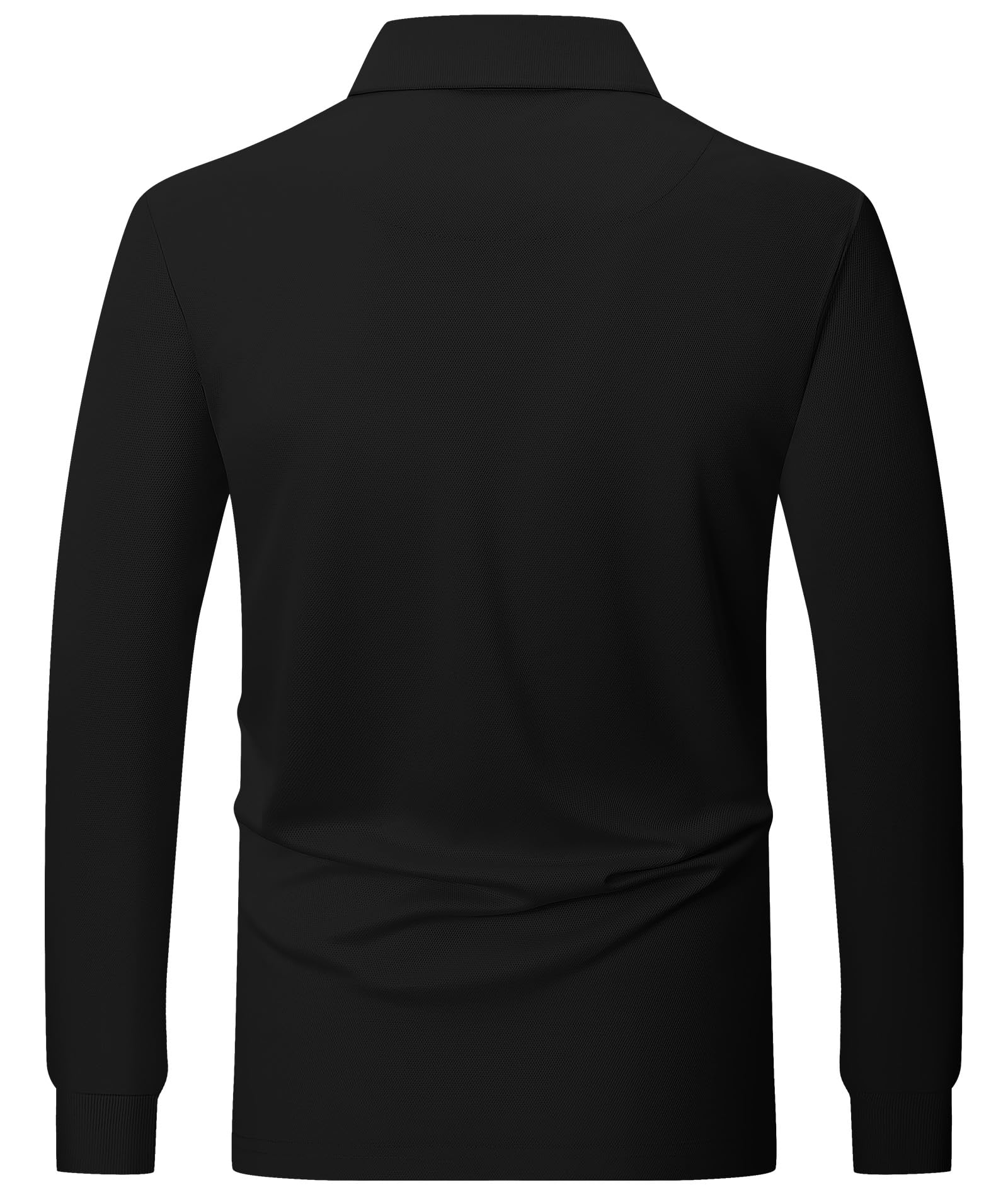 zitysport Polo Hombres Manga Larga Transpirable Secado Rápido Camisetas Casual Golf