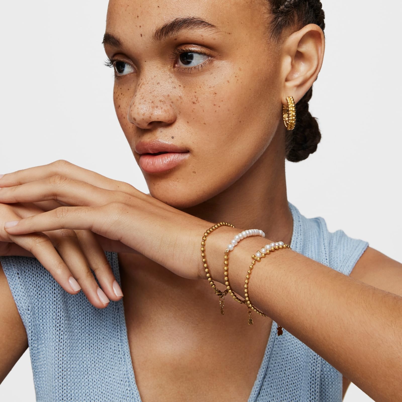 TOUS Pulsera con baño de oro 18 kt sobre plata Gloss