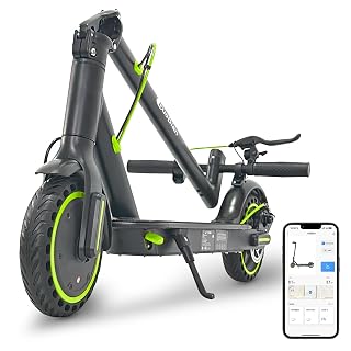 𝗗𝗨𝗢𝗗𝗜𝗔𝗡 Electric Scooter for Adults - 350W Motor, 19Mph Max Speed, 8.5” Solid Tires, 12 Miles Range, Portable Commuting E-Scooter with Double Braking System and App - Amazon product rated Grade A