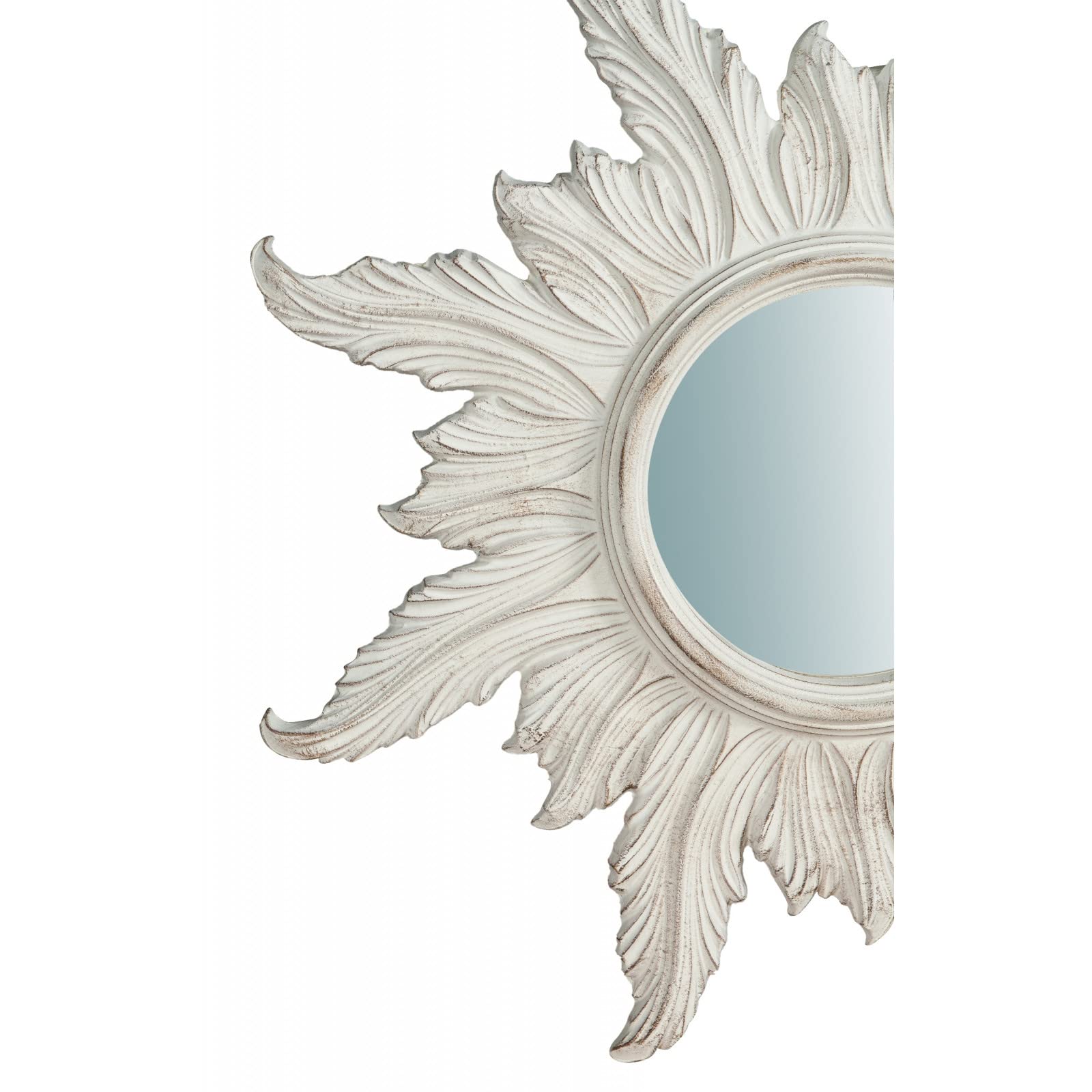 Biscottini Specchio shabby chic da parete 60x60 cm | Specchi decorativi da parete | Specchio ingresso bianco