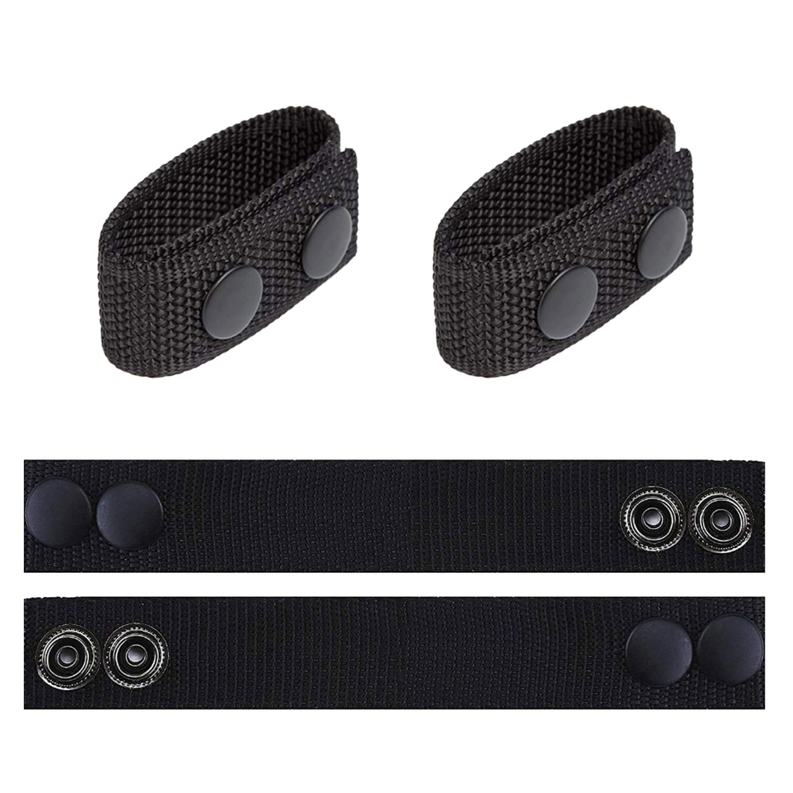 4 Pieces Belt Keeper Nylon Belt Loop Holder With Double Snaps For Duty Belt