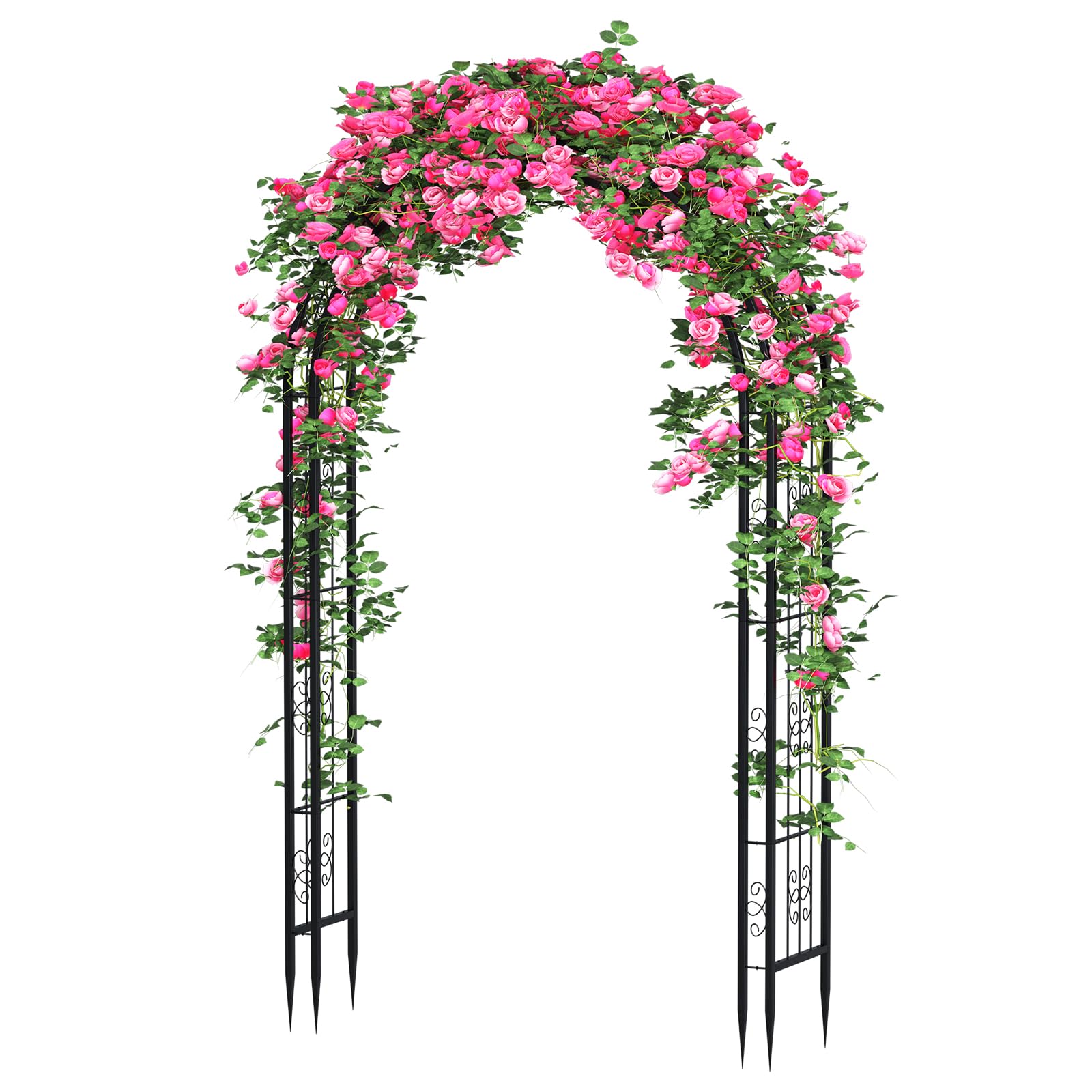 Amazon.com : Arbuxzuy 88in Steel Garden Arch Arbor Trellis