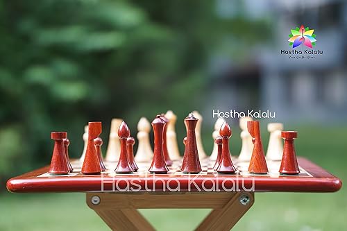 Miniatura 7 de Hastha Kalalu  Reproducido Hermann OhmeDanés ModernoEstilo Minimalista, PadaukBud África Madera de Palisandro, King Piezas de Ajedrez Pesadas de